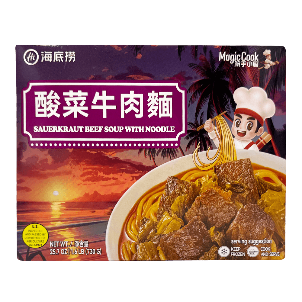 HAIDILAO Sauerkraut Beef Noodle | 海底捞 老坛酸菜牛肉面 730g