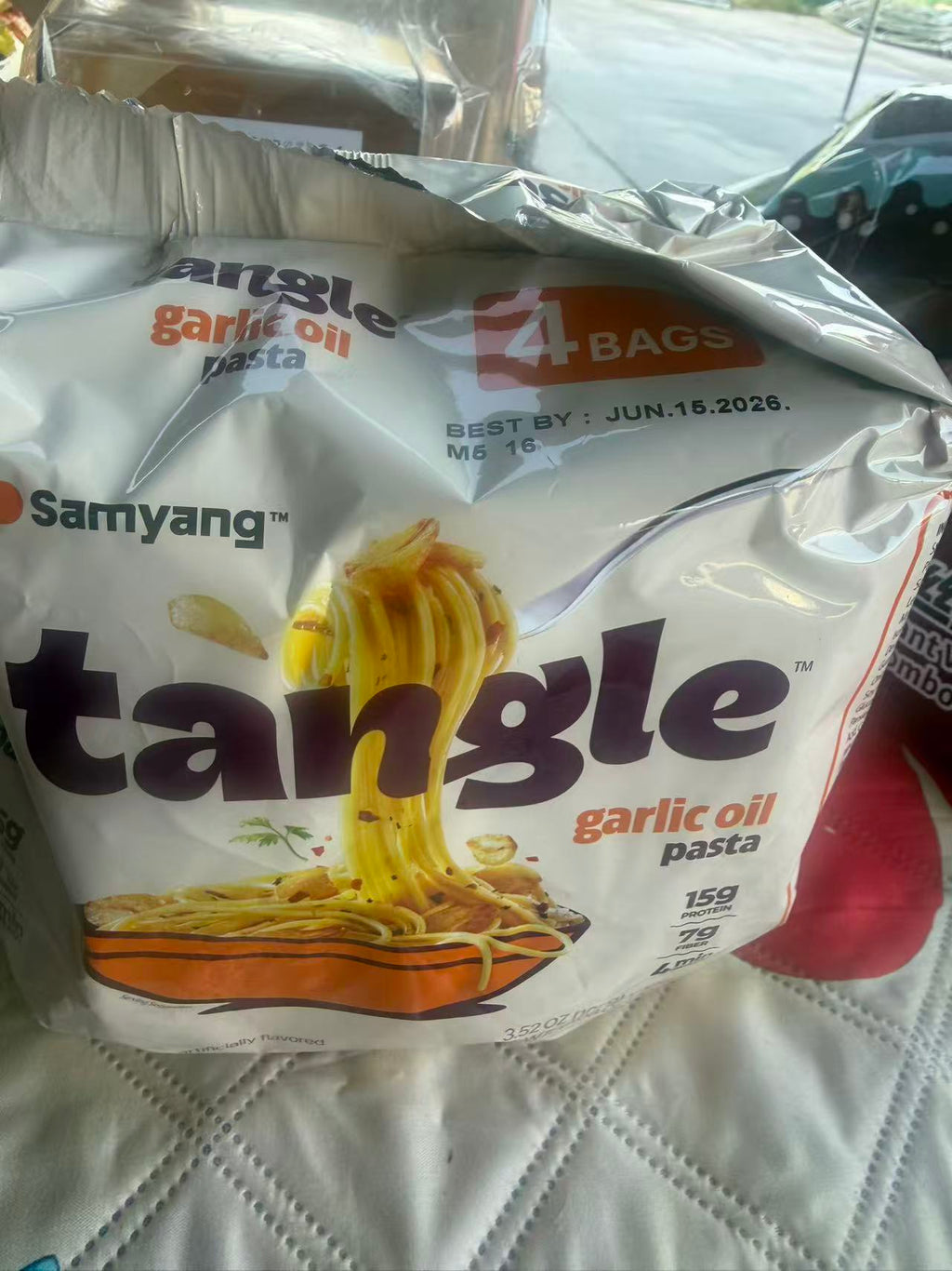 "三养 蒜香橄榄油意面 100g (3.5oz) SY Tangle Garlic Oil Pasta"	06/15/2026