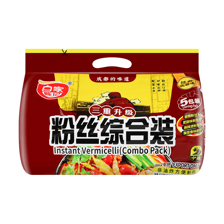 "白家陈记 麻辣烫粉 五连包 525g (18.5oz) BJ Hot Spicy Instant Vermicelli"	06/14/2026
